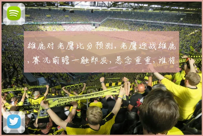 雄鹿对老鹰比分预测,老鹰迎战雄鹿,赛况前瞻一触即发,悬念重重,谁将问鼎
